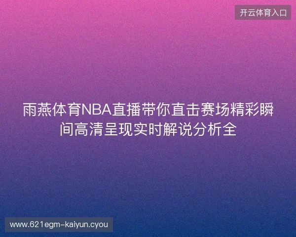 雨燕体育NBA直播带你直击赛场精彩瞬间高清呈现实时解说分析全